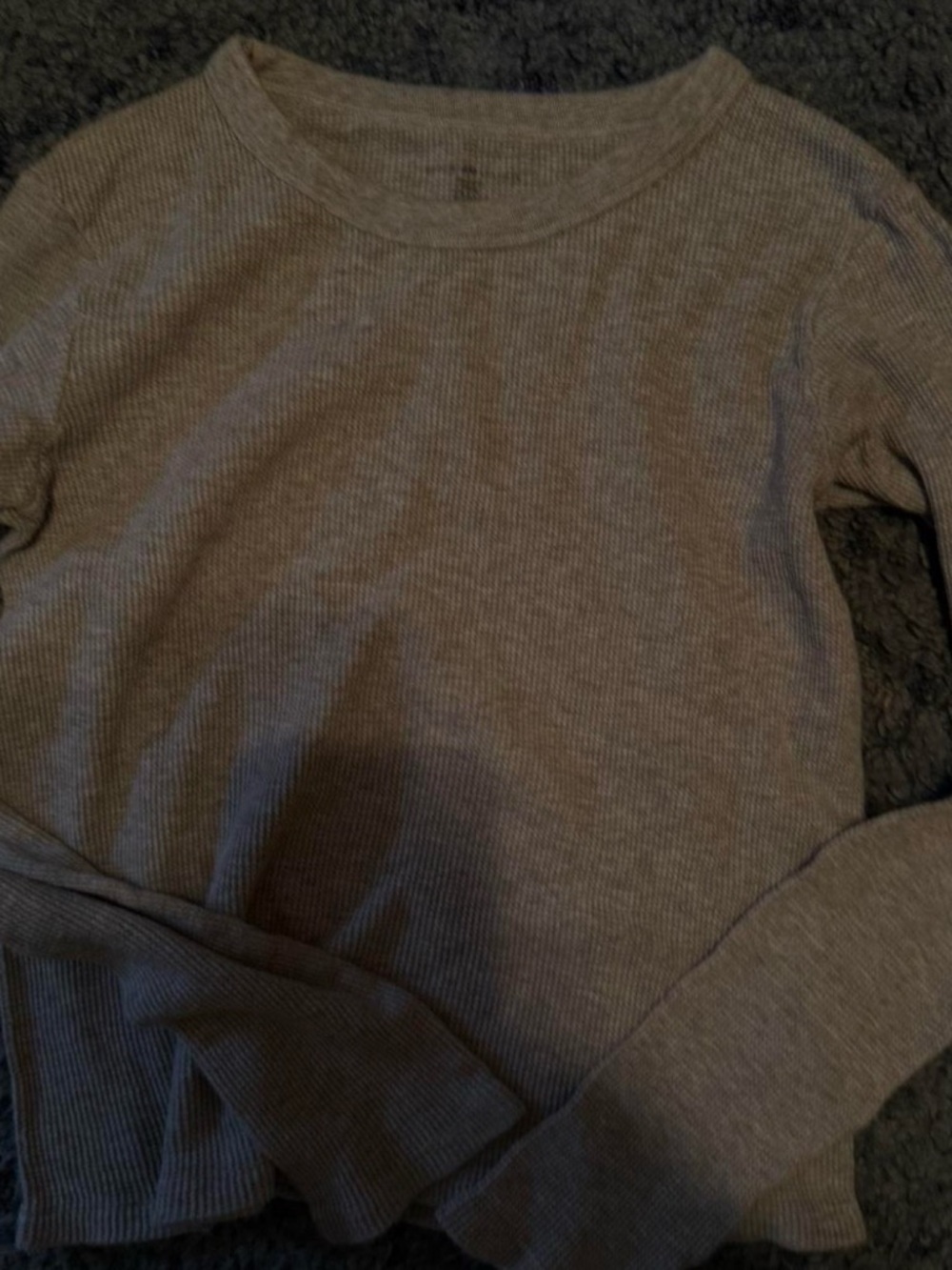 Cozy Lightweight Ribbed Long Sleeve Top - Taupe
